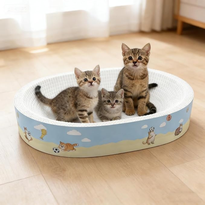 Cat Scratcher Football Plant – Fiber Bed, Scratch, Board Bowl Mat Kitten, Medium Large Breed Furniture Door | Kitten Medium Large Breed Furniture Door Couch Carpet Protection Indoor Enrichment