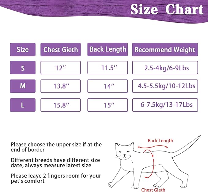 PUPTECK Winter Dog Cat Sweater Coat - Soft Cold Weather Clothes Knitwear for Kitties & Small Dogs Indoor Outdoor Walking Warm, Knitted Classic for Doggies Kitties Girls Boys, Purple S
