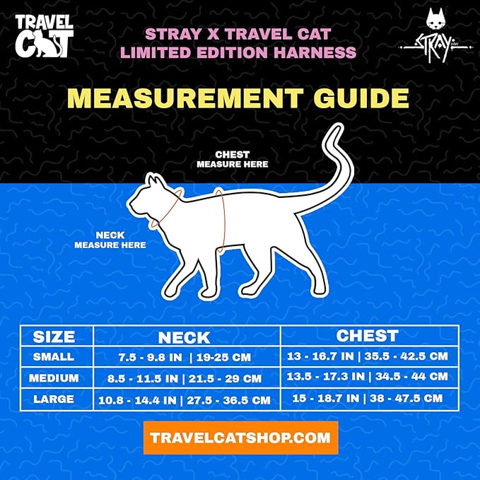 Travel Cat & Stray Cat Harness and Leash Set - Adjustable Velcro Mesh Cat Harness and Strong Nylon Leash Kit - Comfort Escape Proof Harness for Cats, Kitten for Outdoor Walking,Hiking (Medium:9-11 in)
