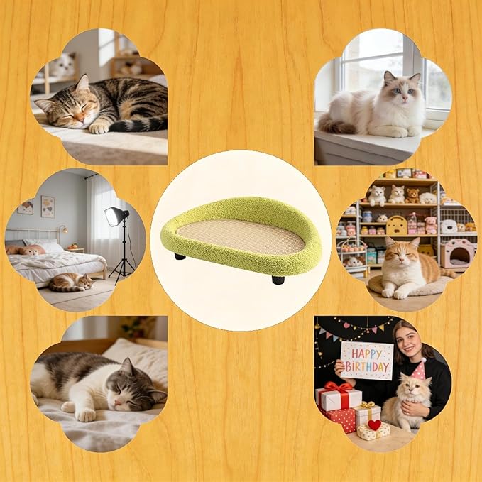 Cat Lounger Scratcher - Sisal Large Lounge Nest | Scratching Pad,for Home Living Room Apartment Dorm Patio Balcony Porch Corner