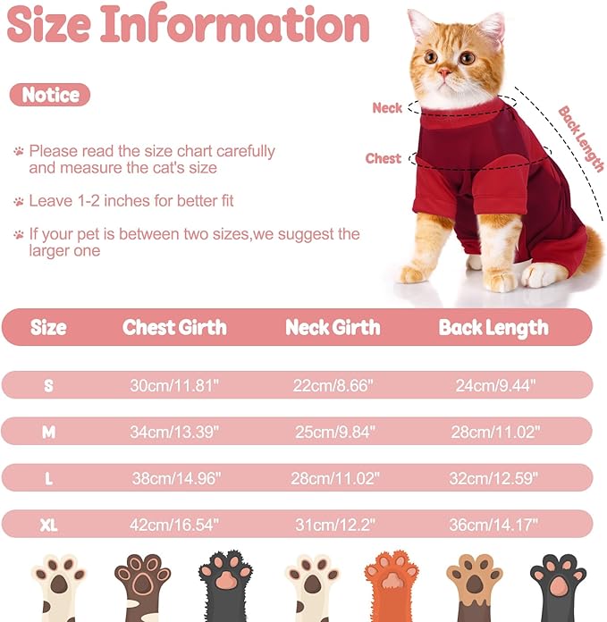 Cat Anxiety Jacket, Adjustable Cat Anxiety Suit with Zipper, Cats Anxiety Vest for Fireworks, Thunderstorm, Travel, Separation, Anxiety Calming Vest Wrap for Cats