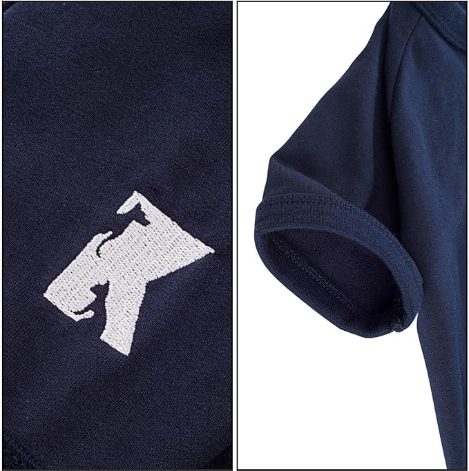 Koneseve Dog Shirts Soft Cotton Dog Clothes Stretchy T-Shirt for Small Medium Large Dogs Cat Shirt Breathable Puppy Outfit Kitten Apparel Pet Pullover Tee Blank Basic Sweatshirt 2-Pack Blue & Red 4XL