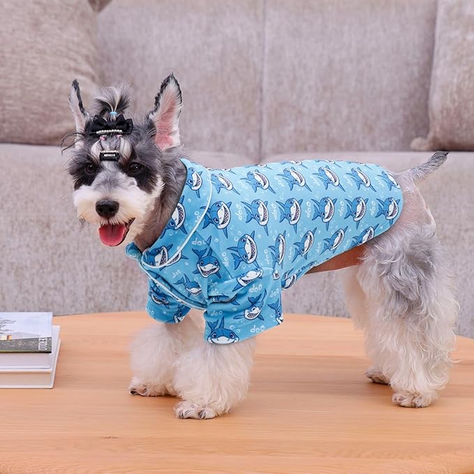 CuteBone Two-Leg Velvet Pet Pajamas Girl Dog Clothes - Soft, Cozy, and Stretchy Boy Pjs for Small, Medium Dogs and Cats Winter Sleepwear Apparel LTP11M