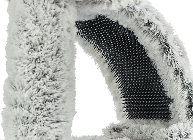 TRIXIE Winnie 17-in Cat Scratching Post, Sisal Scratching Pad & Post, Plush Cover Base, Cat Grooming Brush, Hanging Cat Toy