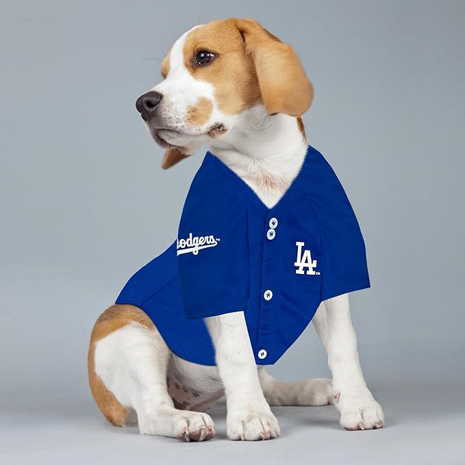 MLBPA Dog Jersey - Shohei Ohtani #17 Blue Pet Jersey - MLB LA Dodgers Mesh Dog & Cat Mesh Blue Jersey, Size X-Large