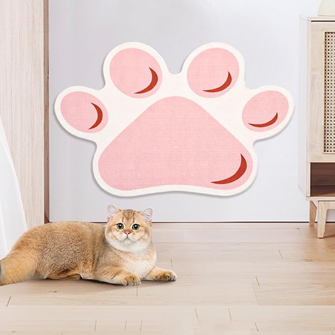 Wall Mounted Cat Scratcher, Self Adhesive Scratching Furniture Protector, Funny Cat Scratch Wall Pad for Climbing, Indoor Pet, Couch, Bed, Door, Floor