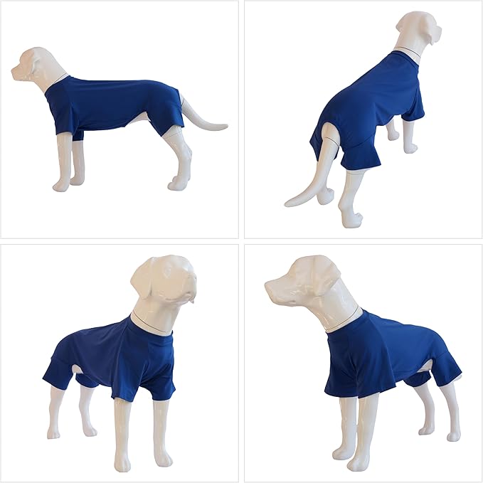 Lovelonglong Dog Full Bodysuit – Stretchy Yoga Fabric 4-Leg Dog Pajamas, Breathable & Lightweight Dog Onesie for Indoor & Outdoor, Shedding Control & Travel Wear
