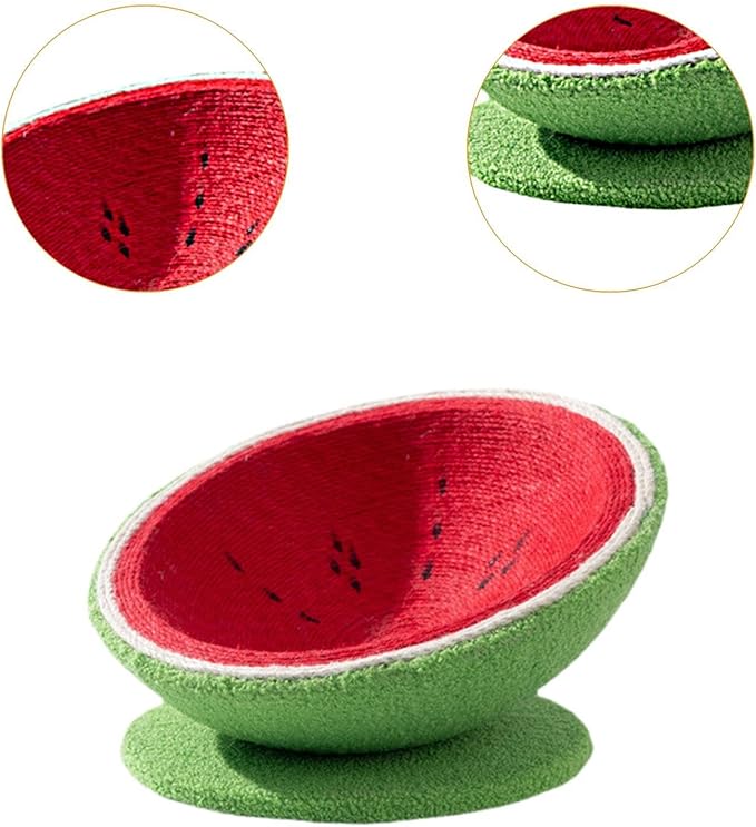 Cat Scratcher Bed Watermelon Cat Nest Furniture Protector Kitten Sleeping Nest Lounge Bed Cats Grinding Claws Indoor Outdoor, XL with Base