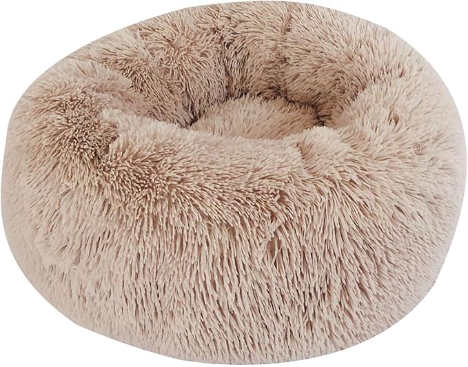 Thereisno Soft Handmade Pet Bed for Cat or Small Dog Detachable Round Bed for Fall Winter Indoor Sleeping Furniture Cat Bed