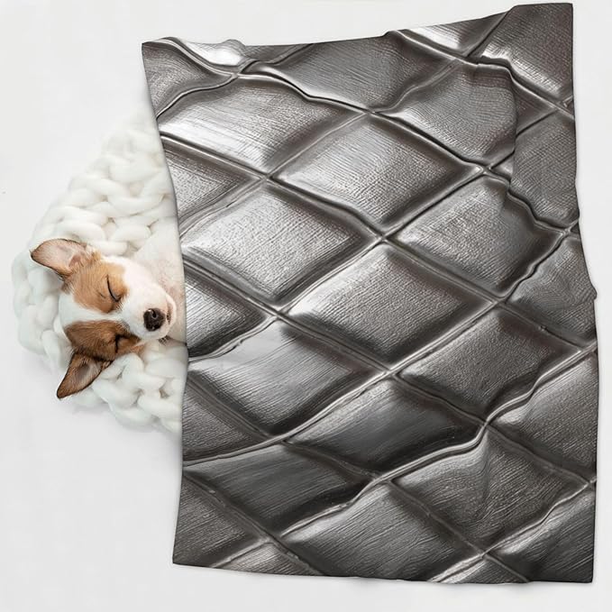 Cat Dog Blanket Steel Embossed Panel with Diamond Pattern Ultra Soft Warming Mat for Indoor Pet Beds Furniture 27.6 X 19.7inch