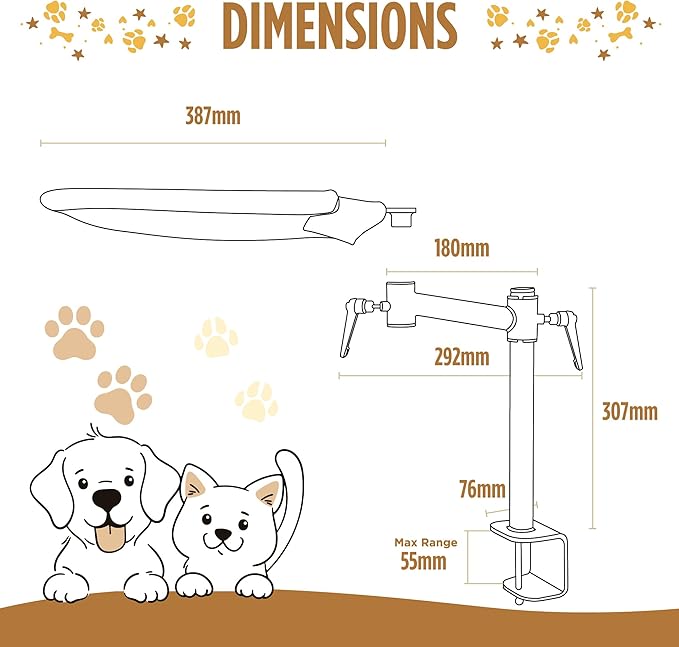 Deskside Dreamer - Cat Desk Perch, [+ Catnip Fish Toy], Comes with [2 Washable Fabrics]: Mesh and Plush, 360° Rotating & Height Adjustable [Beige]. Max Weight 35LBS