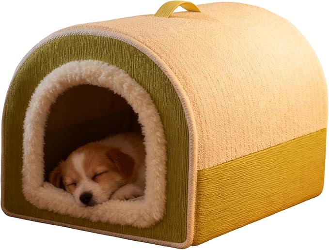 Outdoor Cat Houses, Winter Pet Indoor House Cat Mat, Washable Warm Plush Enclosed pet Bed, Shelter for Kitten/Puppy/Living Room/Bedroom/Playing Resting Napping