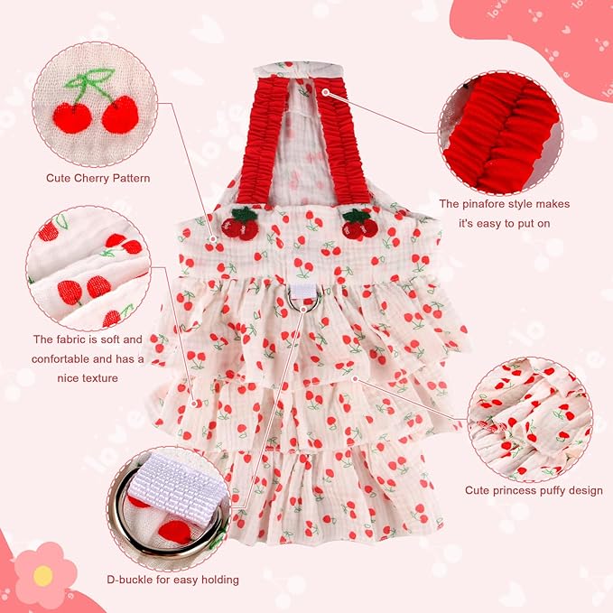 pet Clothes for Dog cat Sweet and Cute Girl (Large)