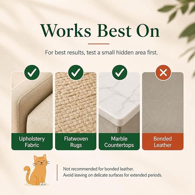 Anti-Scratch Tape for Furniture - Stop Cats from Scratching Couch, Chair Corners, Door Frames, Countertops, and Carpets, Clear Double-Sided Cat Training Tape, 2.5" x 16 Yards Roll