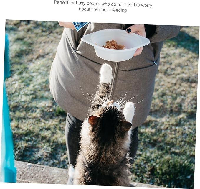 MERRYHAPY Cat Feeding Watering Supplies Automatic Pet Feeder Pet Food Water Dispenser Kitten Food Container