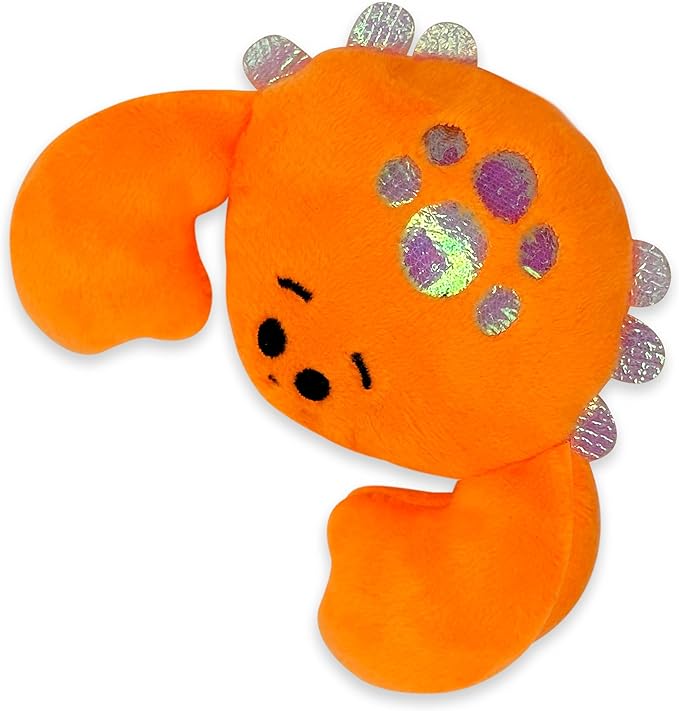 Pounce & Purr® Plush Cat Toys, Catnip & Silvervine Infused, Shiny Iridescent Accents, Interactive Play Toys for Cats & Kittens (Crab)