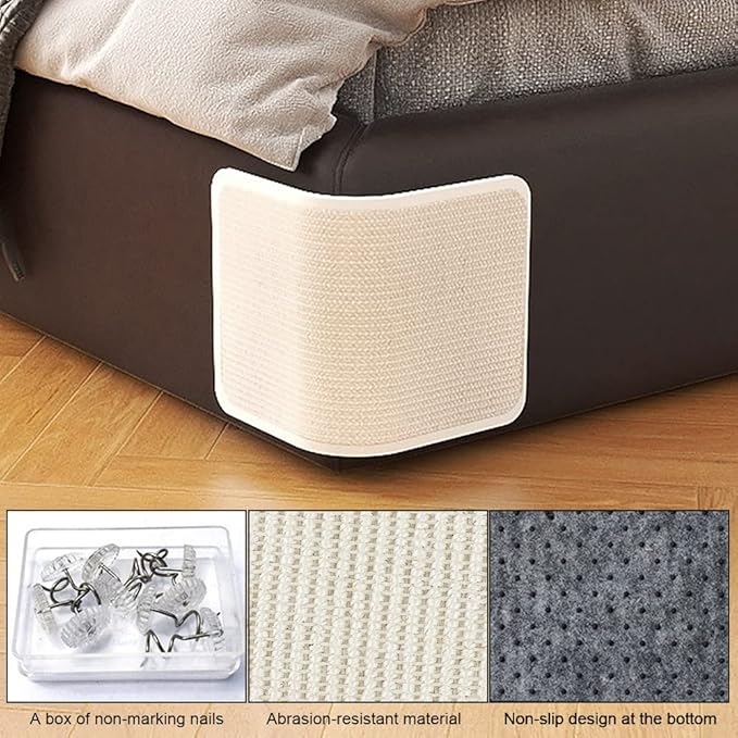Natural Sisal Cat Scratching Pad Cat Scratch Furniture Protector Cat Scratcher Mat Sofa Bed Corner Protector Anti-Slip Cat Scratch Pads for Grinding Claws, Post Tree Ramp Cardboard Replacement