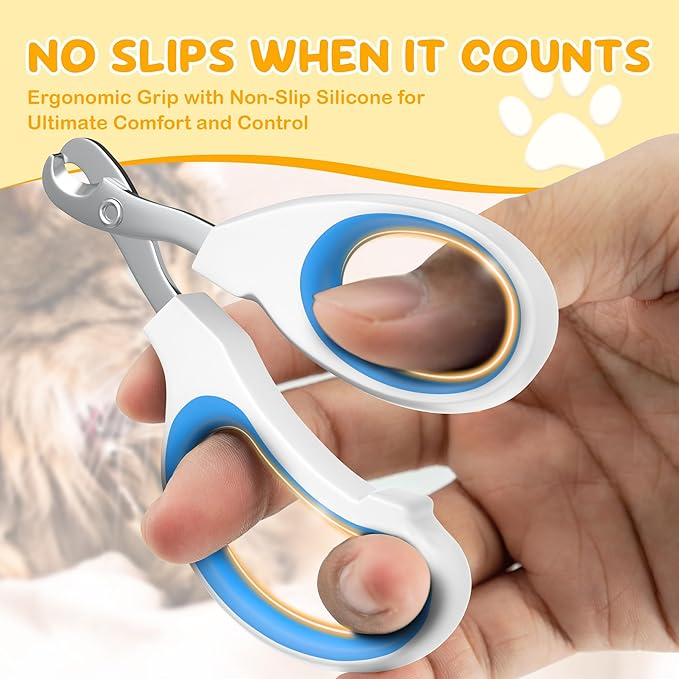 Cat Nail Clipper, Claw Trimmer Made of Stainless Steel, Clean Cut, No Shred, Mirror Finish. Small Animal Nail Clippers for Cats, Kittens, Bunny, Puppy, Rabbit, Gatos, and More