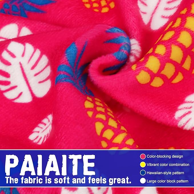 Paiaite 4-Legged Cotton Stretchable Jumpsuit Pjs: Pineapple Pattern Dog Pajamas - Lightweight Cozy Puppy Onesie Clothes, Comfortable Pet Sleepwear Jammies for Hair Shedding Coverage Yellow Edge 3XL