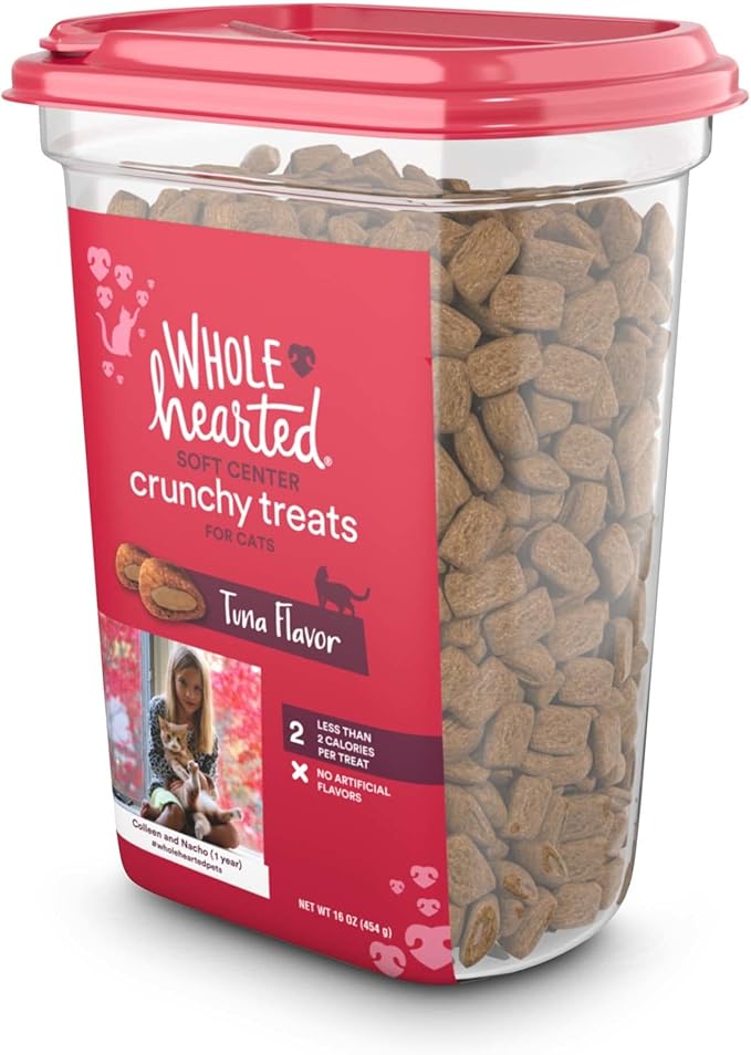 WholeHearted Soft Center Crunchy Tuna Flavor Treats for Cats, 16 oz.