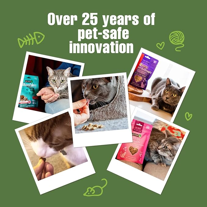 Get Naked Cat Calming Treats | Crunchy Salmon & Cheese Flavor | Feline Anxiety Relief & Stress Control | Grain-Free Cat Calming Product | Made in USA 2.5 oz