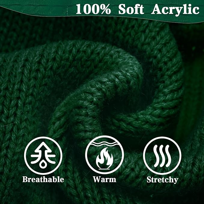 PUPTECK Winter Dog Cat Sweater Coat - Soft Cold Weather Clothes Knitwear for Kitties & Small Dogs Indoor Outdoor Walking Warm, Knitted Classic for Doggies Kitties Girls Boys, Green L