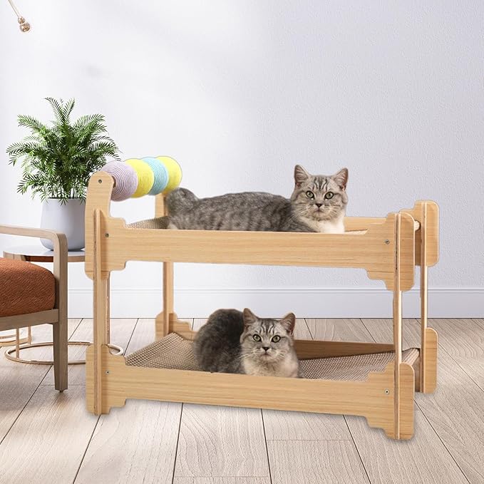 Baoblaze Cat Scratcher Bed Cat House Hut Cats Furniture Interactive Ball Toy Scratching Pad for Indoor Outdoor Cats Kitten Pet Playing