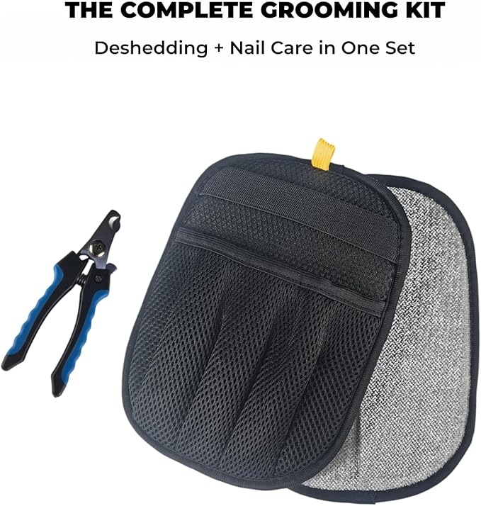 Pet Hair Removal Glove for Cats & Dogs, Five-Finger Electrostatic Pet Hair Glove, Reusable Magic Brush Pet Hair Remover Tool for Laundry, Couch, Carpet, Car Seat