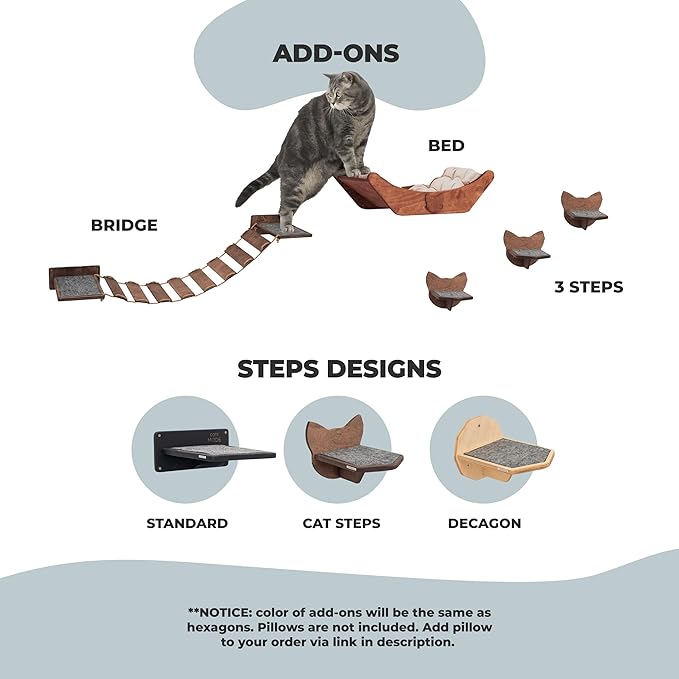 Wood Cat Bed Cat Basket Cat Toy Rustic Cat Wall Decor Cat Lover Gift New Home Gift Pet Furniture Cat Basket Indoor (Light, Bed with Pillow)