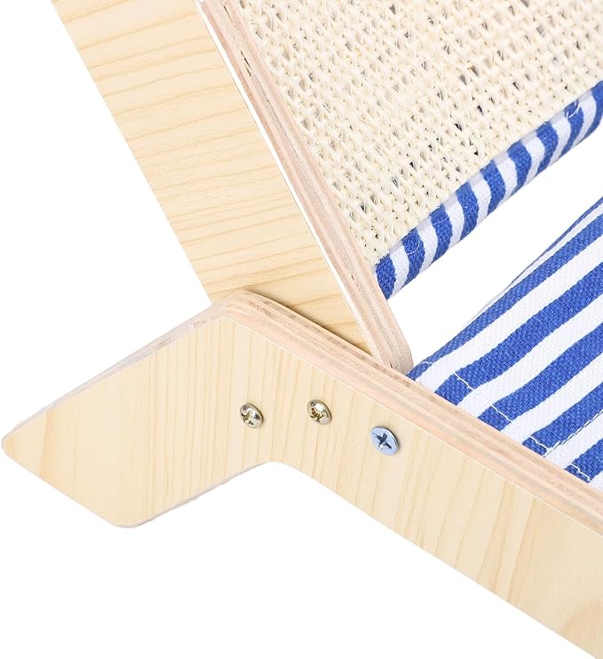 Dioche Cat Hammock Cat Hammock Bed - Wooden Elevated Lounger with Scratching Board for Cats - Cozy Sofa Design - Sturdy Pine Structure - Seasons