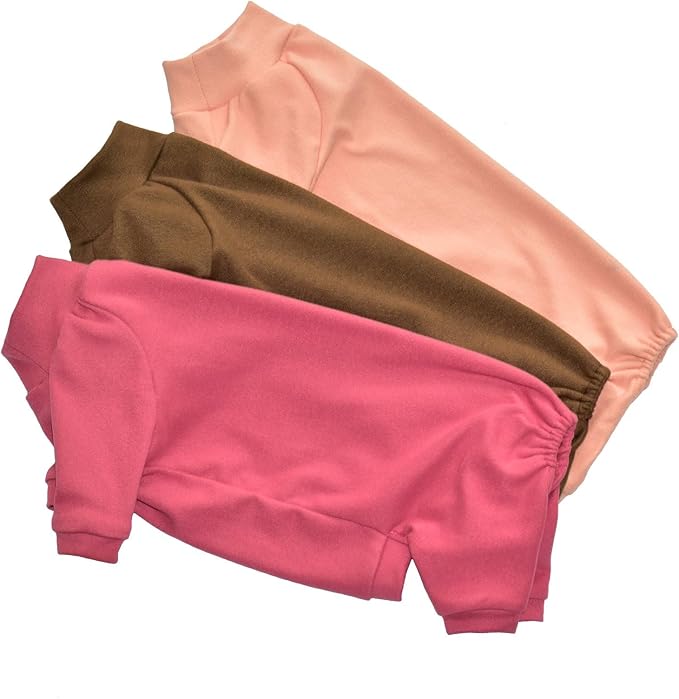 Sphynx Cat Four Leg Warm Fleece Pajamas Elastic Pet Clothes for Hairless Cats Surgery Recovery Suit Clothes for Sphynx, Devon, Cornish (Rose, M+ (7-8.6 lbs))