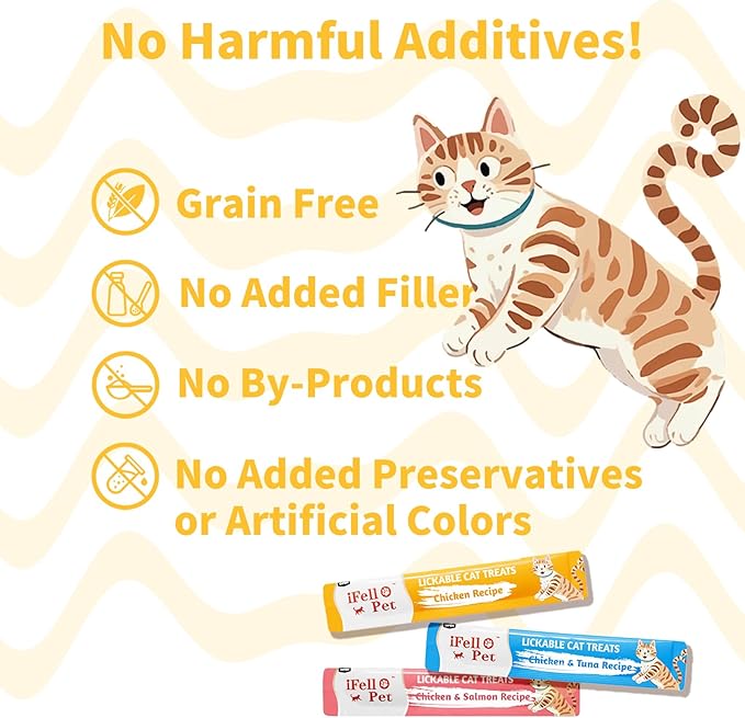 High-Meat High-Moisture Lickable Cat Treats Variety Pack – Real Chicken & Seafood – Silky Creamy Purée – Grain-Free (15g Each | 12 Tubes)
