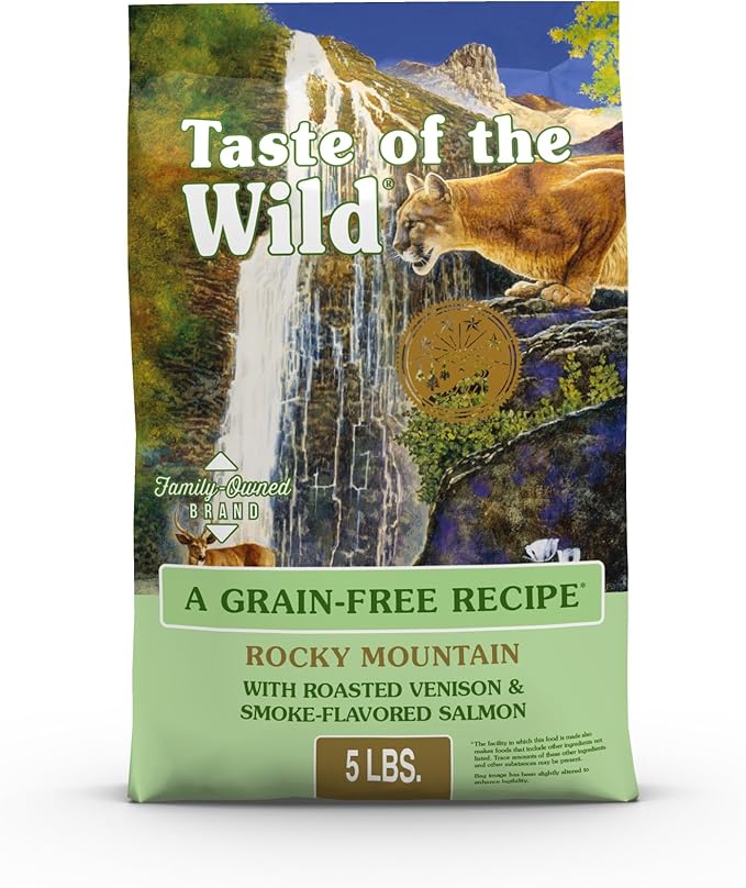 Taste Of The Wild Rocky Mountain Grain-Free Dry Cat Food With Roasted Venison & Smoke-Flavored Salmon 5lb
