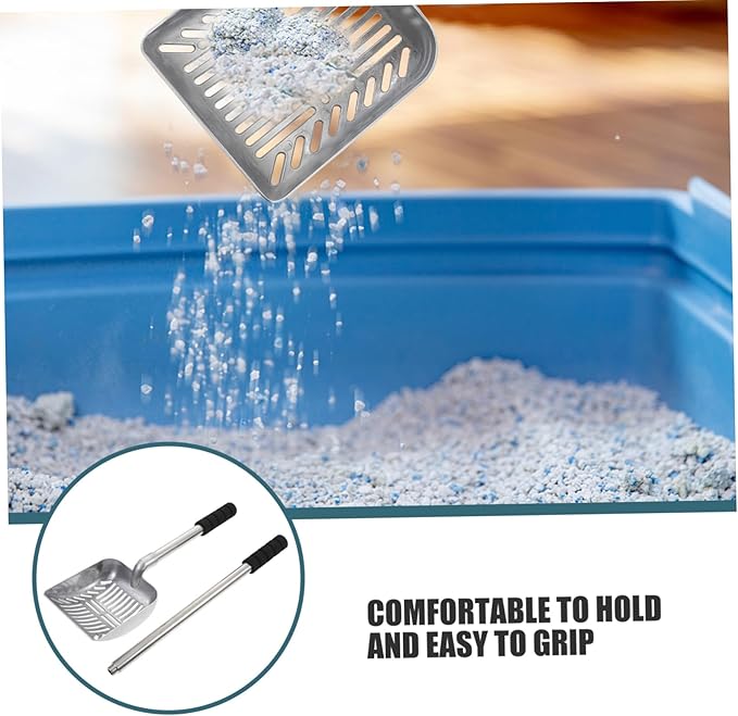 Levemolo Long Handle Cat Litter Scooper Lightweight Cleaning Tool with Detachable Grip for Household Pet Store Use Suitable for Various Cat Litters