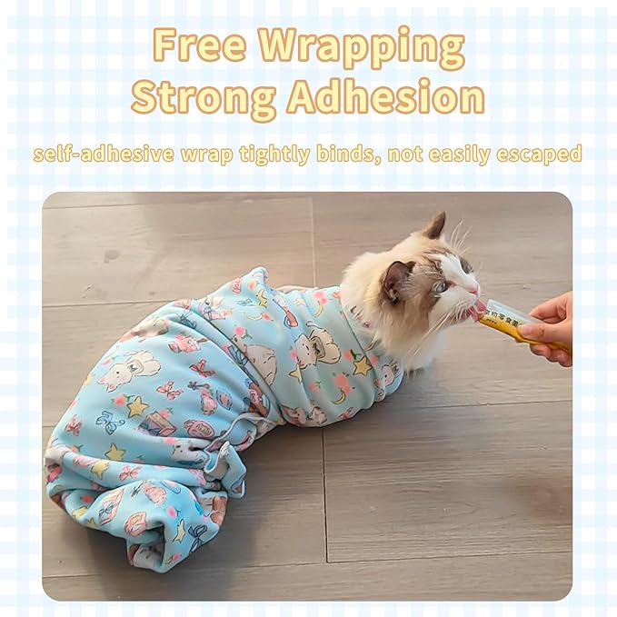 Cat Wrap for Cutting Nails Gentle Wrapped Cat Swaddle Cat Grooming Wrap Comfortable Wrap Prevents Cat Resistance Cat Burrito Wrap Cat Grooming Supplies for Nail Trimming(22x22in)