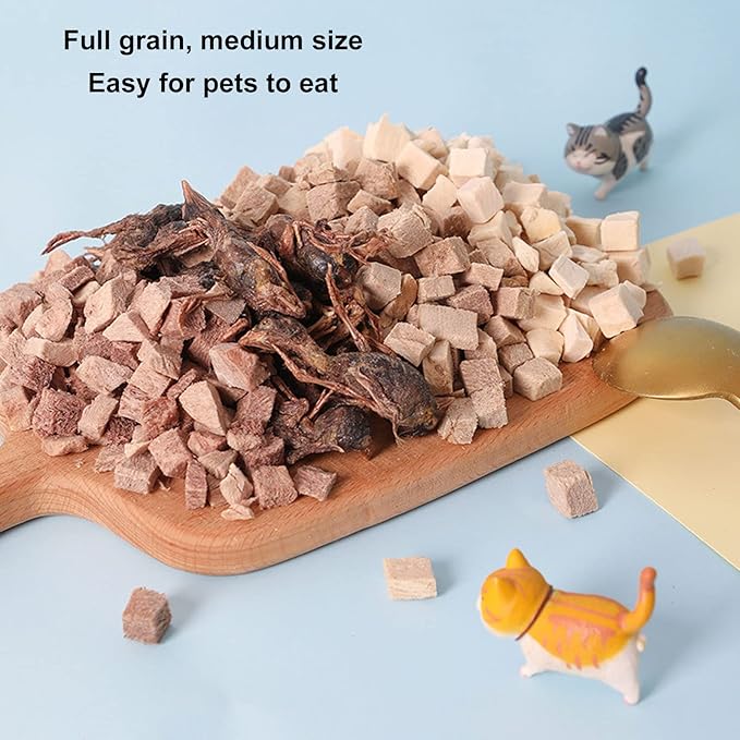 Cat Freeze Dried Fish Treat, High Nutrition Content with Essential Fatty Acids Portable Cat Treats for Heart