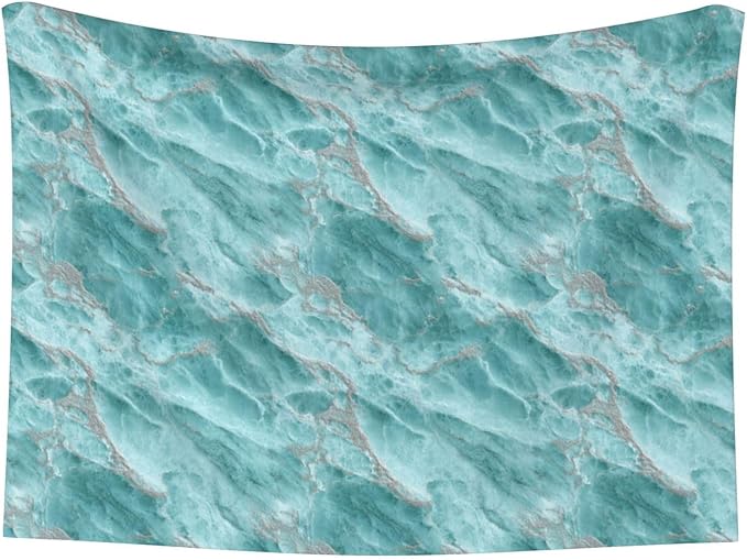 Cat Dog Blanket Turquoise Marble Smooth Polished Stone Texture Ultra Soft Warming Mat for Indoor Pet Beds Furniture 27.6 X 19.7inch