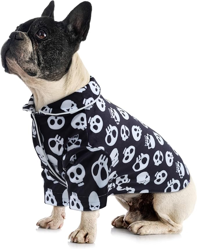CuteBone Two-Leg Velvet Pet Pajamas Girl Dog Clothes - Soft, Cozy, and Stretchy Boy Pjs for Small, Medium Dogs and Cats Winter Sleepwear Apparel LTP04XL
