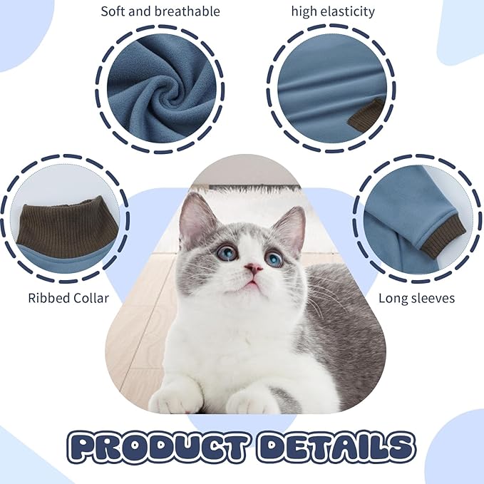 T'CHAQUE Sticky Hair Cat Clothes, Professional Recovery Suit for Cats, Anti-Shedding Shirt Outfit, Soft Pajamas for Kittens, Post-Surgery Onesie for Male & Female Cats, Fuchsia, X-Large