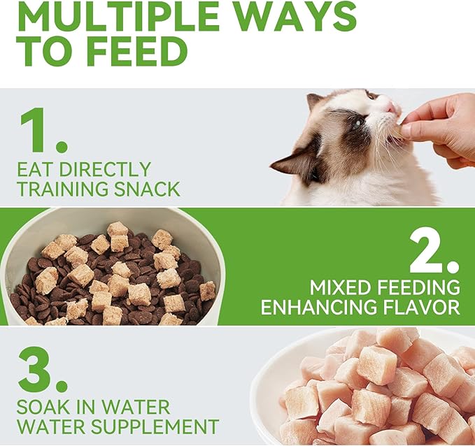 OPET Freeze Dried Cat & Dog Treats, Single Ingredient Chicken Bites for Cats & Dogs, High Protein Pet Training Treats (1.76 oz, Chicken)