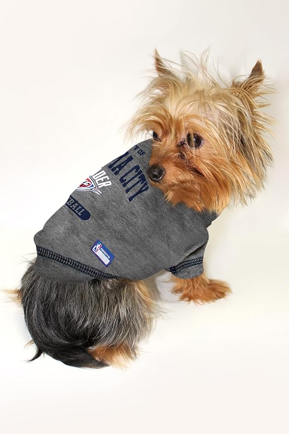 Pets First NBA Licensed Hoodies & T-shirt for Dogs & Cats, Oklahoma City Thunder, Medium