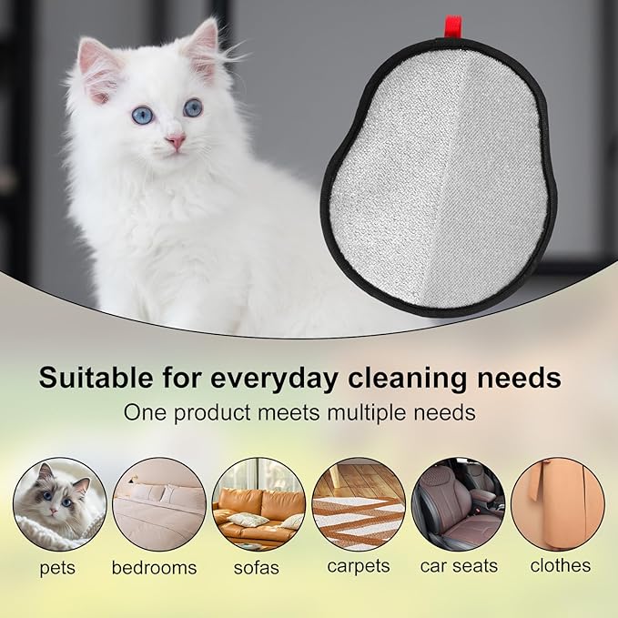 Pet Hair Remover Glove, Reusable Cat & Dog Grooming Glove Electrostatic Mitt Static Five Finger Pet Hair Brush Removal Tool for Sofa Carpet Curtain Furniture Clothes Car Seat