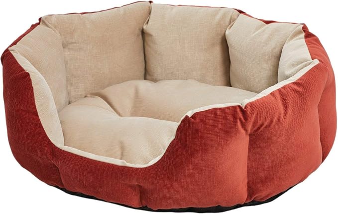 MidWest Homes for Pets QuietTime Deluxe Tulip Nesting Pet Bed, Russet/Tan, Medium
