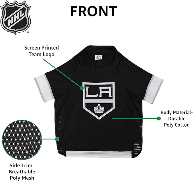Pets First NHL Los Angeles Kings Jersey for Dogs & Cats, X-Large. - Let Your Pet Be A Real NHL Fan!