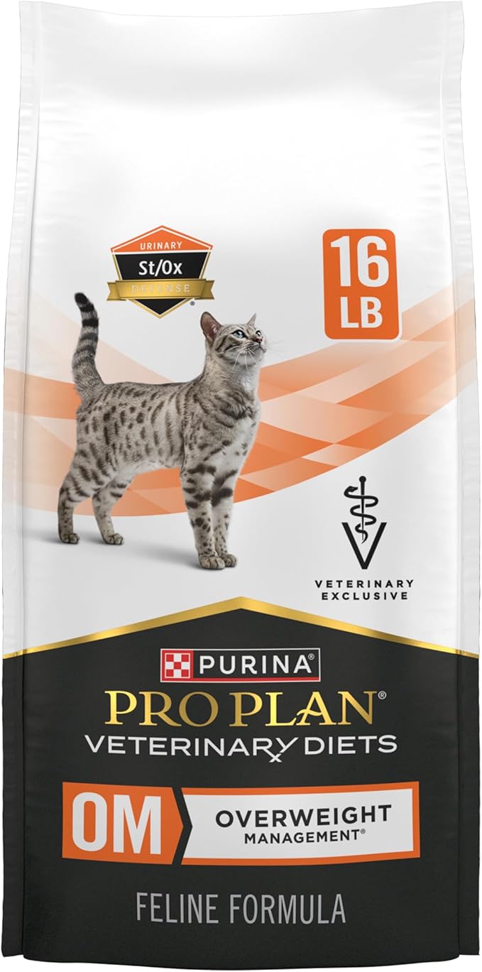 Pro Plan Veterinary Diets Purina OM Overweight Management Feline Formula Dry Cat Food - 16 lb. Bag