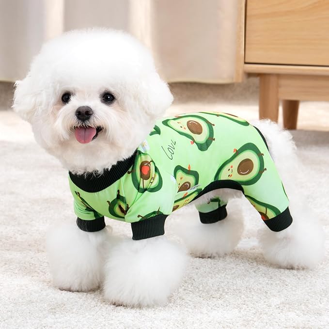 XPUDAC Dog Pajamas for Small Medium Dogs Girl Boy Cute Comfy Puppy Pjs Doggie Clothes Cat Pet Jammies Outfit, 213-S