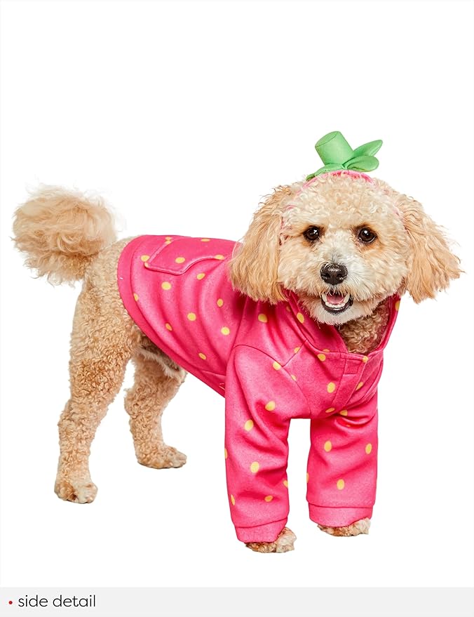 Rubies Strawberry Pet Hoodie Costume for Dogs or Cats, XL