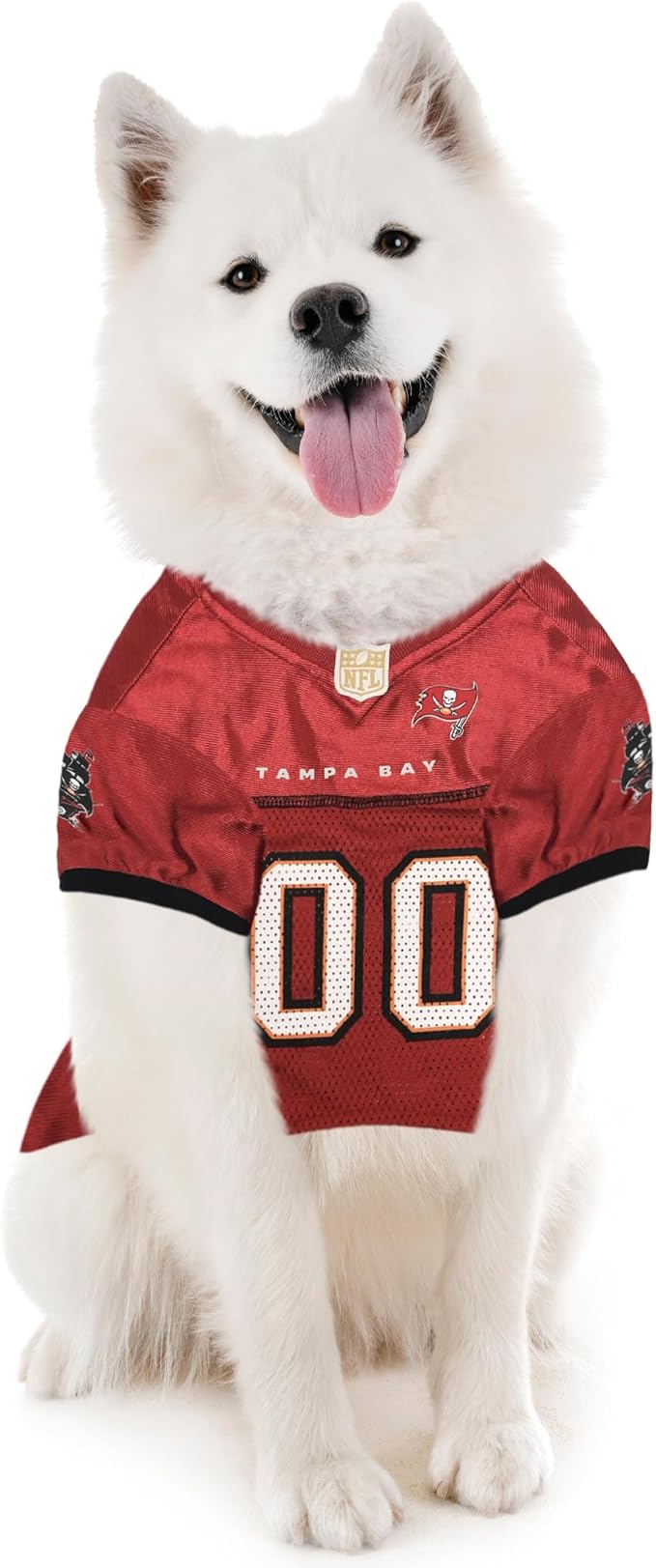 Pets First NFL Tampa Bay Buccaneers Dog Jersey, Size X-Small, Football Shirt Costume for Pet, Dog Sports T-Shirt, NFL Team Clothing for Cats, Licensed Pet Apparel Available in 7 Sizes and 32 Teams