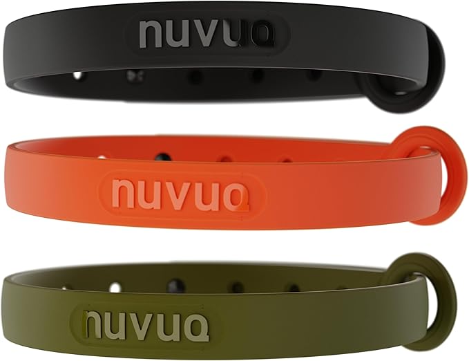 3 Pack Breakaway Cat Collar - Soft, Comfortable, and Lightweight Safety Buckle Collar with Name Tag Ring for Outdoor Cats and Sensitive Skin Kittens by Nuvuq (6 ⅞" to 10 ¼") (Black, Orange and Green)
