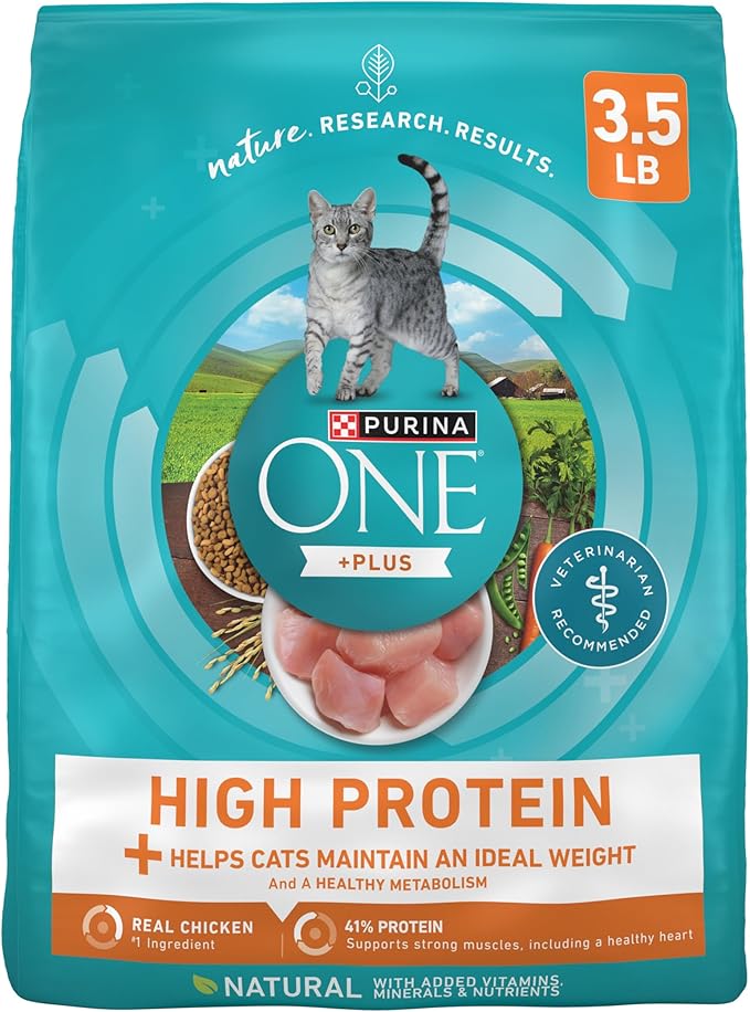 Purina ONE High Protein, Healthy Weight Plus Ideal Weight With Chicken Dry Cat Food - 3.5 lb. Bag